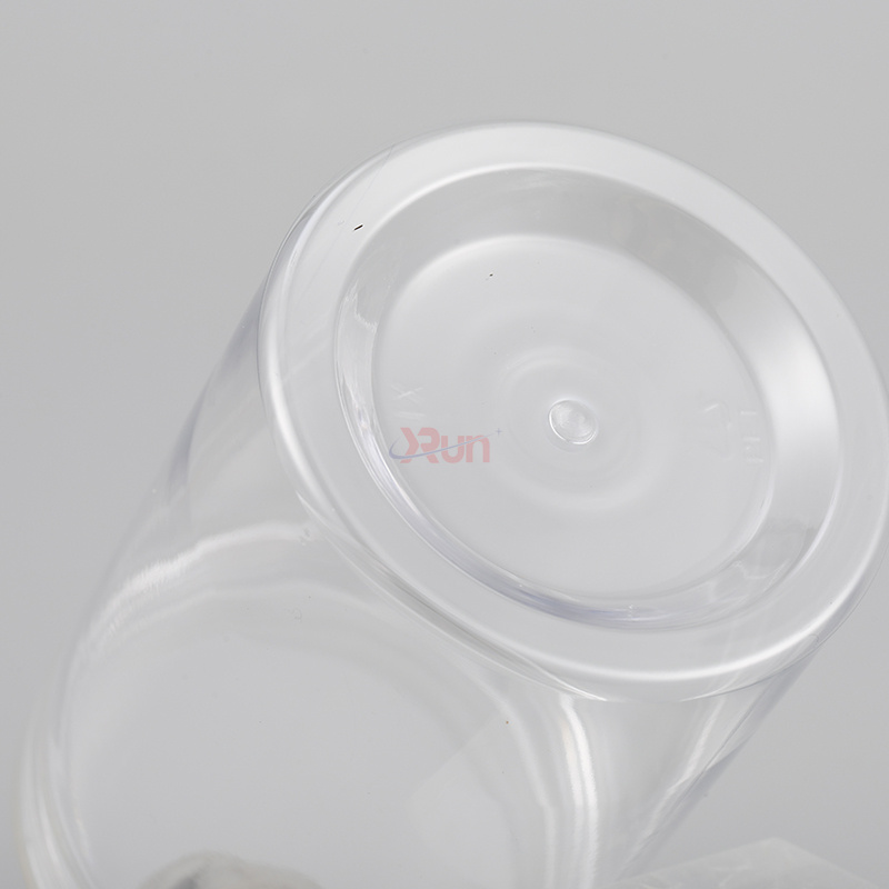 These Plastic jars for medicine meet strict safety standards for custom PET jars, featuring medical-grade clear plastic caps and airtight liners.